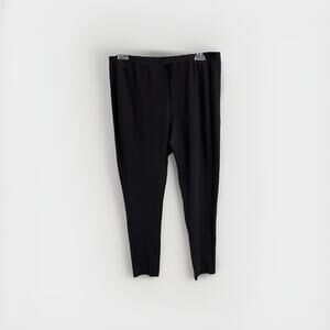 J. Jill Ponte Leggings Size Large Petite Black Classic Minimalist Neutral Casual